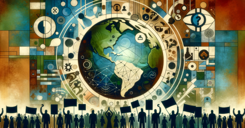 DALL·E+2023-11-13+11.24.26+-+Abstract+concept+representing+globalism+and+political+unrest.+The+image+features+a+globe+centered+in+the+frame,+with+abstract+symbols+of+different+cou-664418313.png